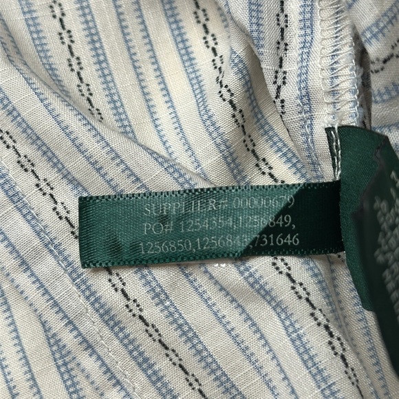 LRL Lauren Jeans Company 100% Cotton Ruffle Collar Button Down Shirt Size XL - Picture 11 of 14